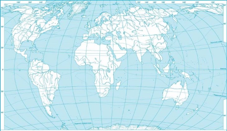 Контурна карта світу
